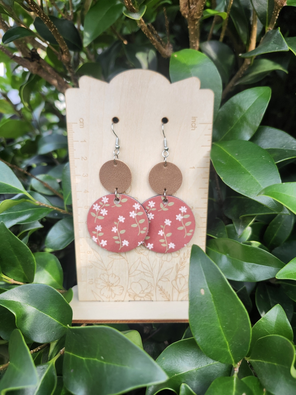 Handmade Boho Floral Drop Earrings